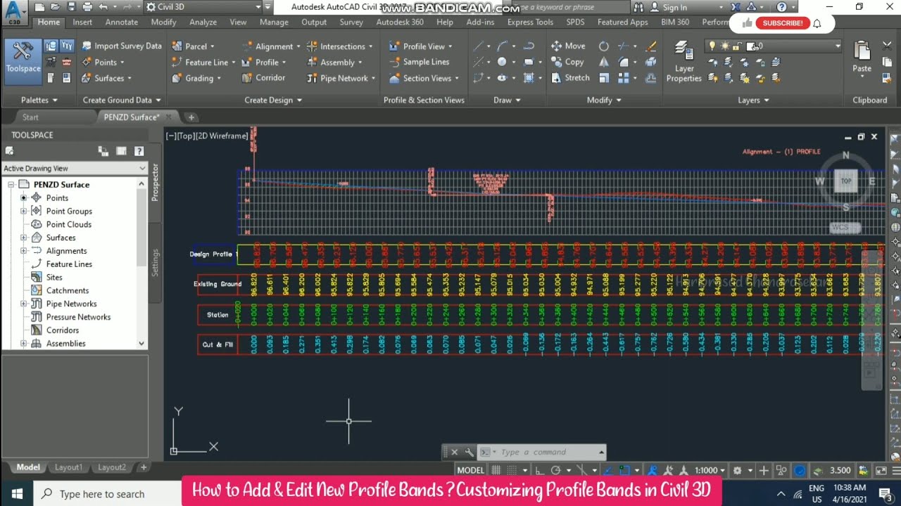 Profile Bands in Civil 3D | How to Add & Edit New Profile Bands ?