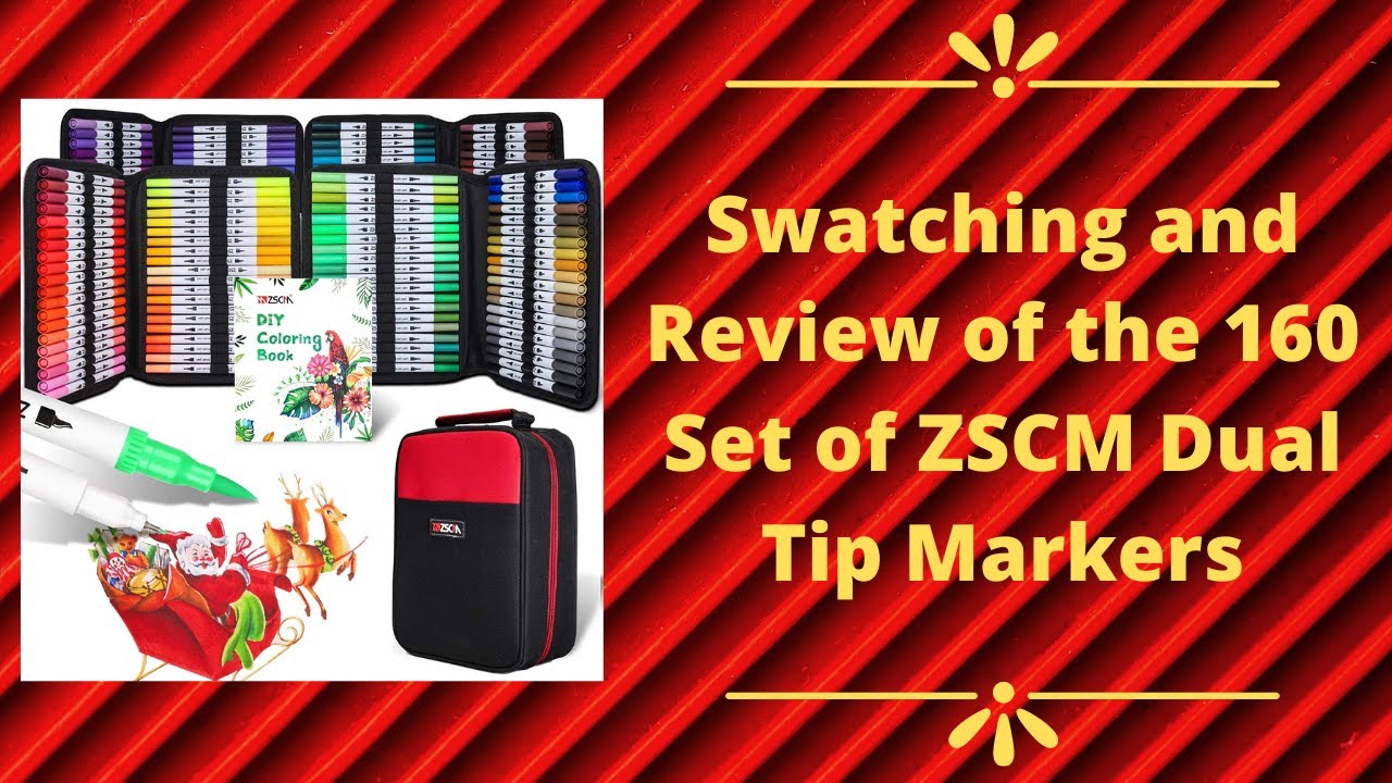 Swatching and Review of the 160 Set of Dual Brush Markers by ZCSM