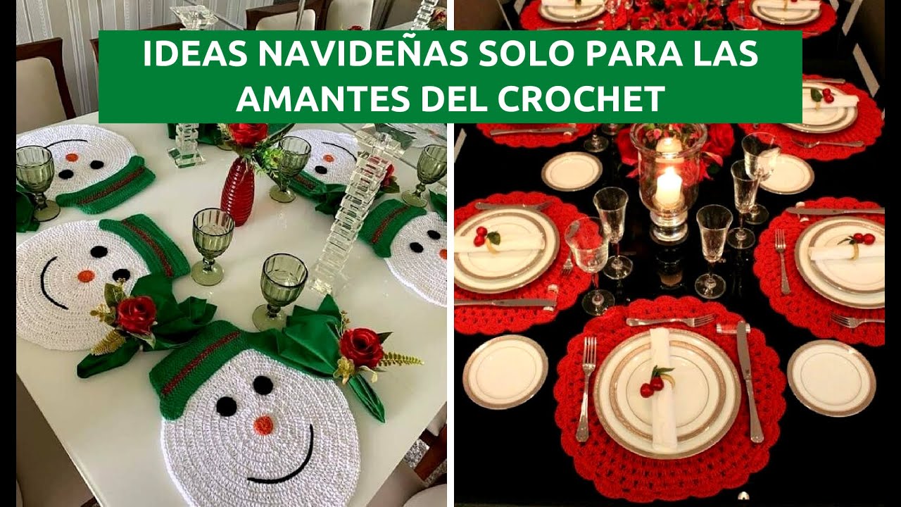 MANTELES INDIVIDUALES NAVIDEÑOS PARA LAS AMANTES DEL CROCHET