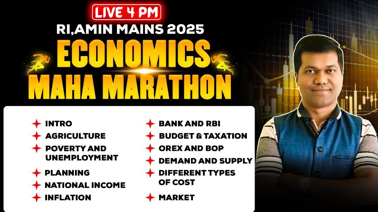 📚 ONE SHOT ECONOMICS | RI AMIN ICDS MAINS 2025 | COMPLETE ECONOMY REVISION IN 1 VIDEO