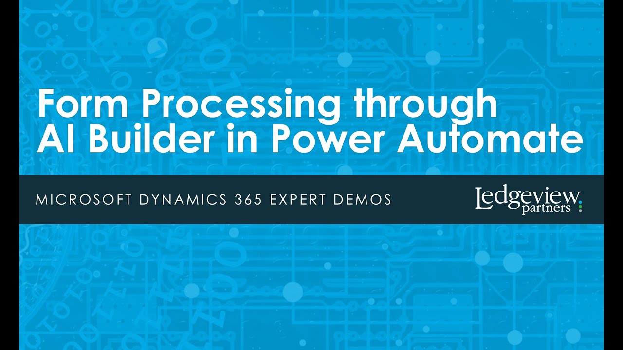 Demo: Form Processing through AI Builder in Power Automate