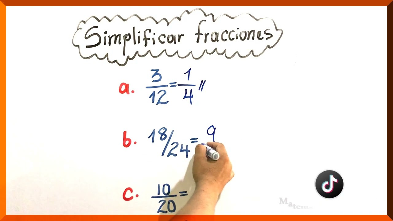 Simplificar fracciones. Ejemplo 1.