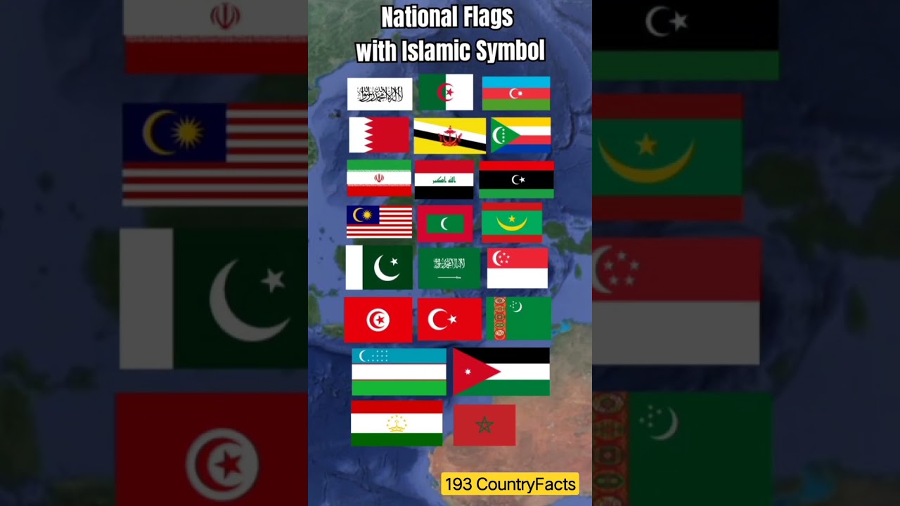 22 Flags with Islamic Symbol #IslamicFlag #Flags