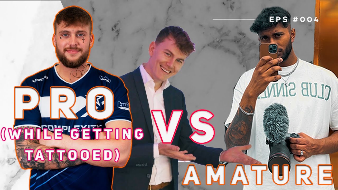 PRO CSGO PLAYER ( WHILE GETTING TATTOED ) VS. Amateur | K0nfig vs. Sinners | Who will win? | EP 04
