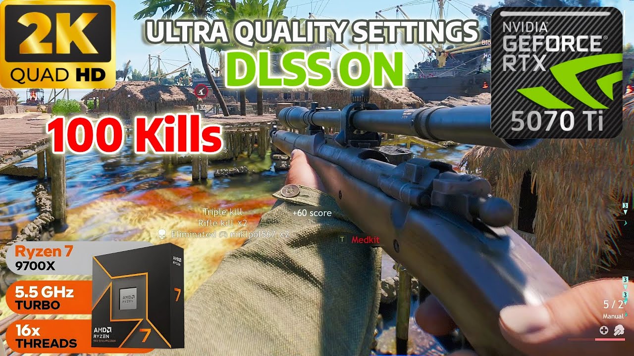 RTX 5070 Ti - Enlisted - Ultra Quality Gameplay - DLSS ON - 100 Kills - 2K