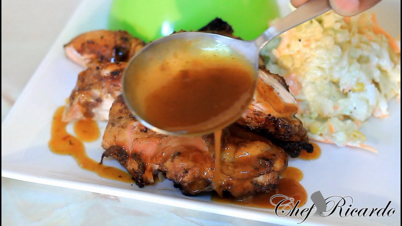 How To Make Jerk Chicken Sauce Are (Gravy) At Home | Recipes By Chef Ricardo