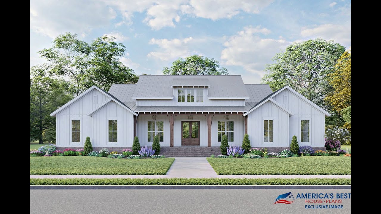 MODERN FARMHOUSE PLAN 041-00224 WITH INTERIOR