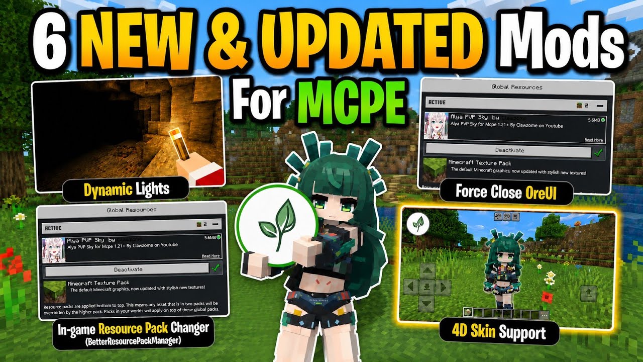 6 NEW & UPDATED Mods For MCPE 26.33 | LeviLauncher For Minecraft