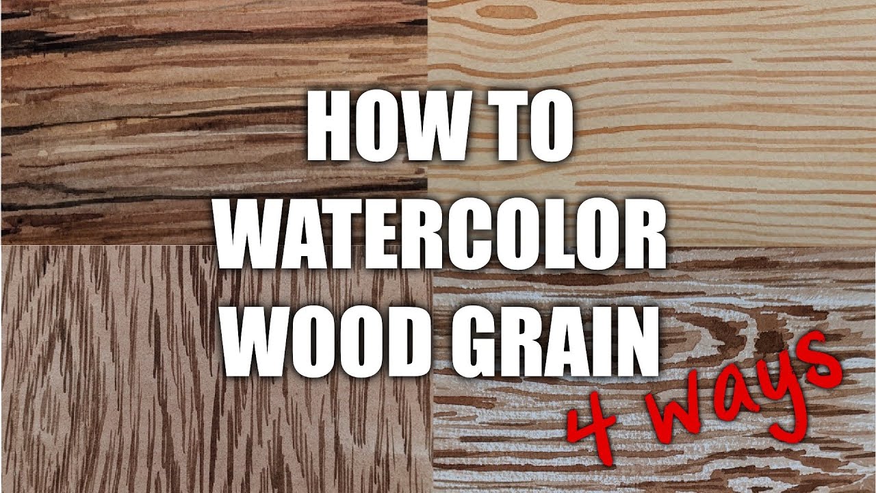 How to Watercolor Paint Wood Grain 4 Ways