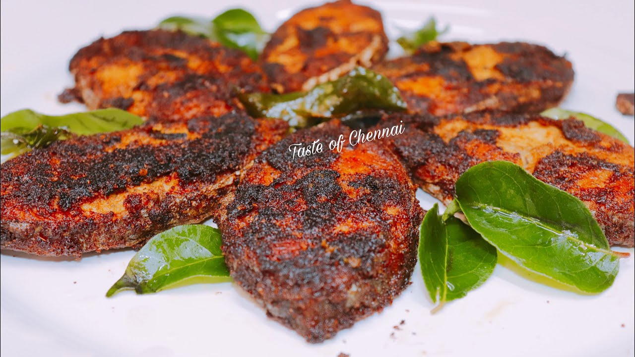 Chettinad Fish Fry Recipe in Tamil | Vanjaram Meen Varuval in Tamil | King Fish Fry Recipe in Tamil