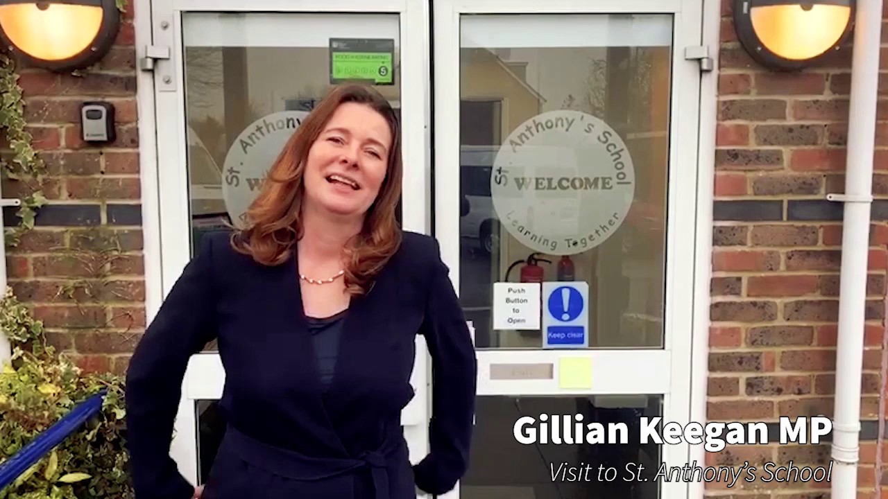 Gillian Visits St. Anthony's School In Chichester