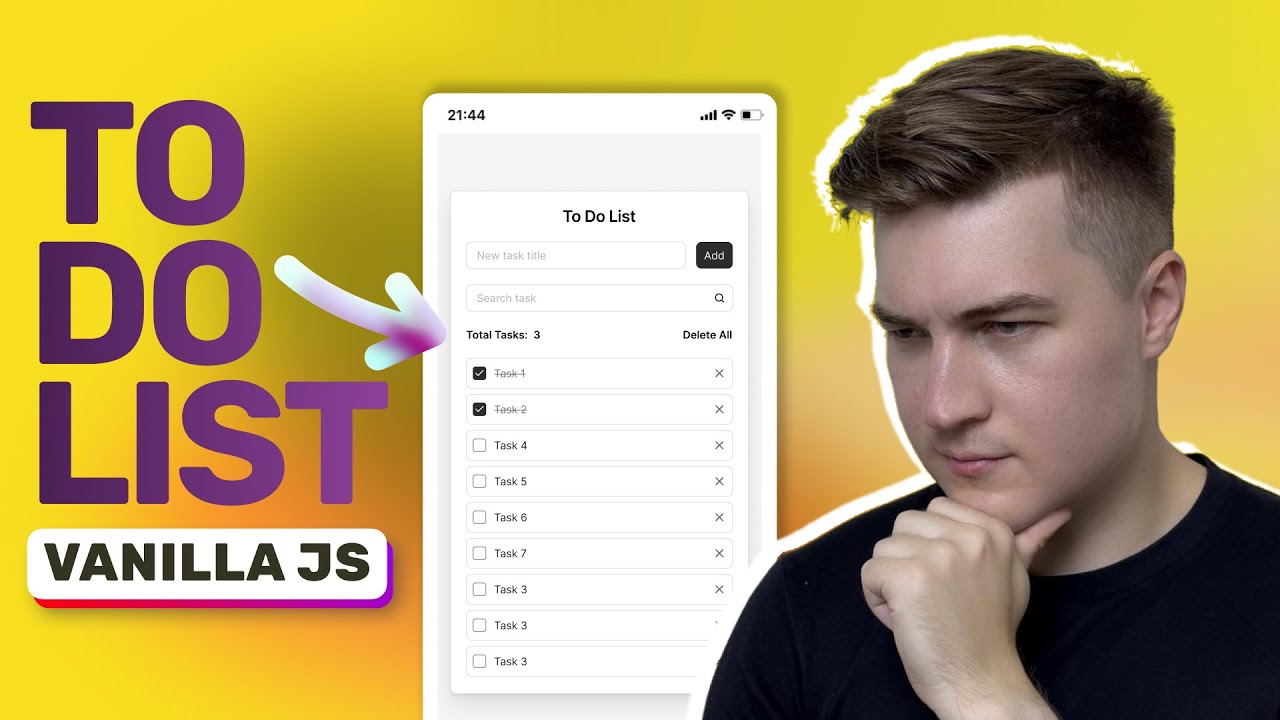 To Do List на чистом JavaScript &mdash; без фреймворков и библиотек
