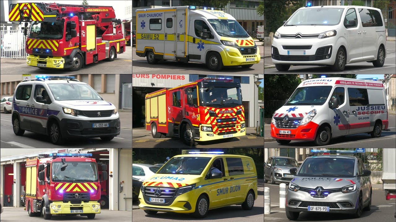 Services de secours à Dijon / Dijon Emergency services responding (collection)