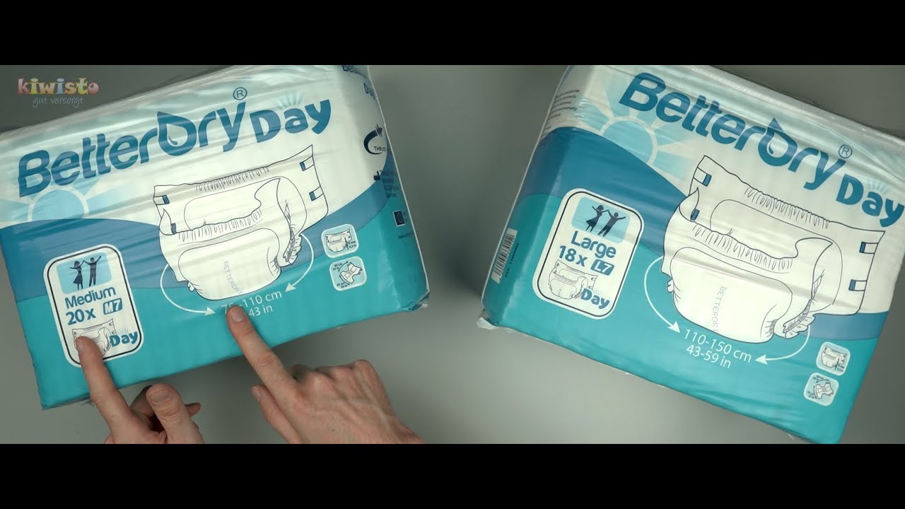 Die neue BetterDry Day M7 und L7 Windel für den Tag in der Review mit M10 Vergleich | kiwisto Clips