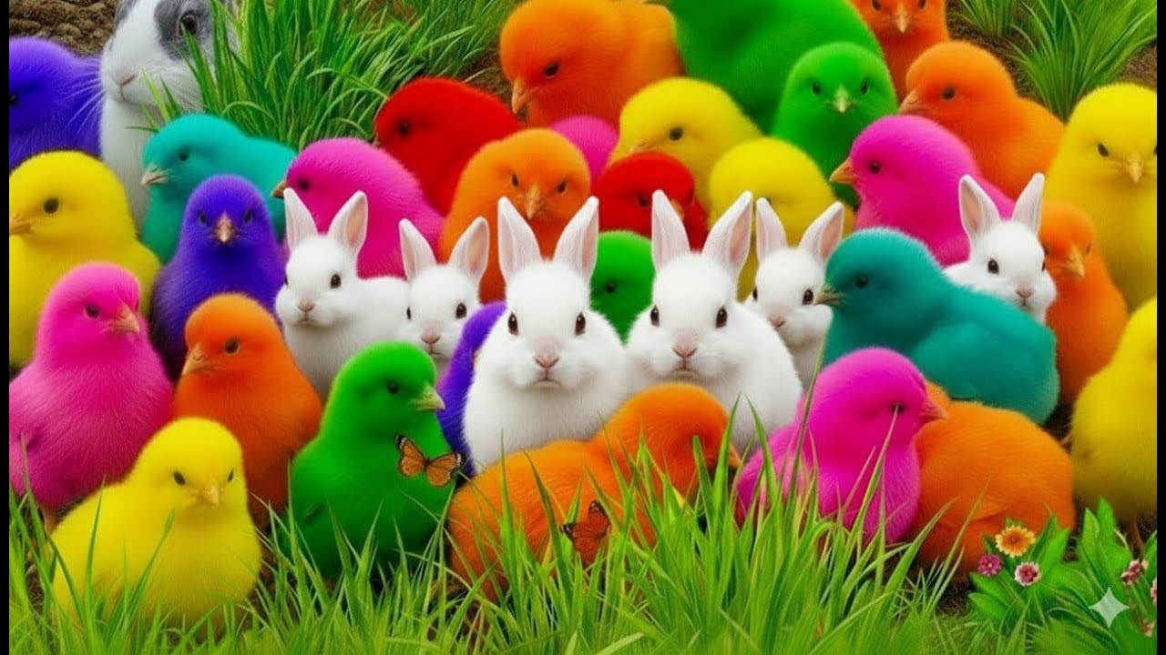 Tangkap Ayam Lucu, ayam warna warni, ayam rainbow, kelinci lucu, bebek lucu, ikan koi, Hewan Lucu