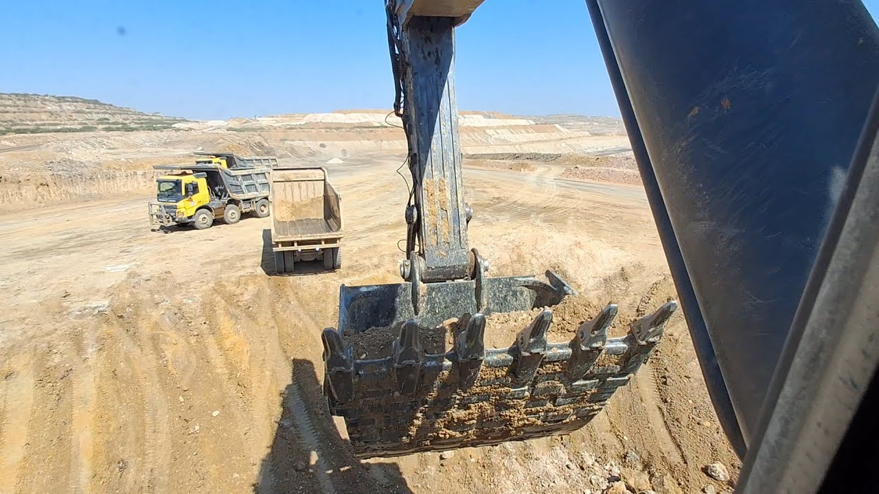 #video Excavator working Volvo excavator 480&Volvo Tasmishan taracks barathbench cjb backhoe digging