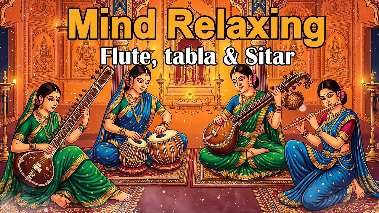 Mind Relaxing Flute Tabla and Sitar Compilation | Hindustani Instrumental Music