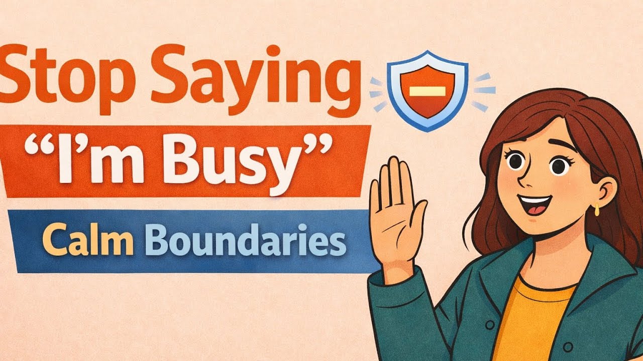 Practice English Conversation: Stop Saying &ldquo;I&rsquo;m Busy&rdquo; | Calm Boundaries