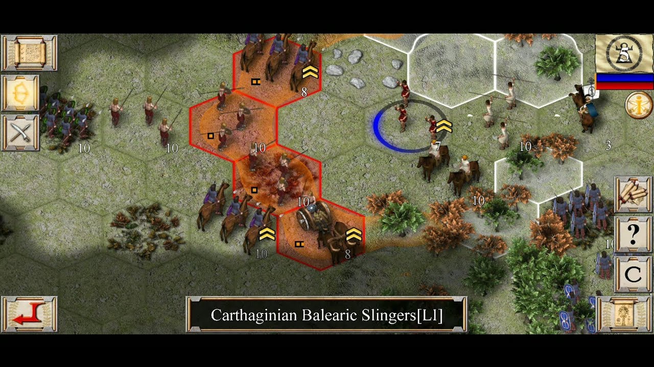 Ancient Battle: Hannibal (by HexWar Games) - offline strategy game for Android and iOS - gameplay.