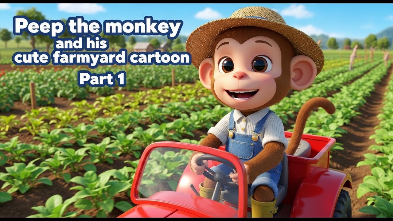 Peep The Monkey And His Cute Farmyard Cartoon Part 1