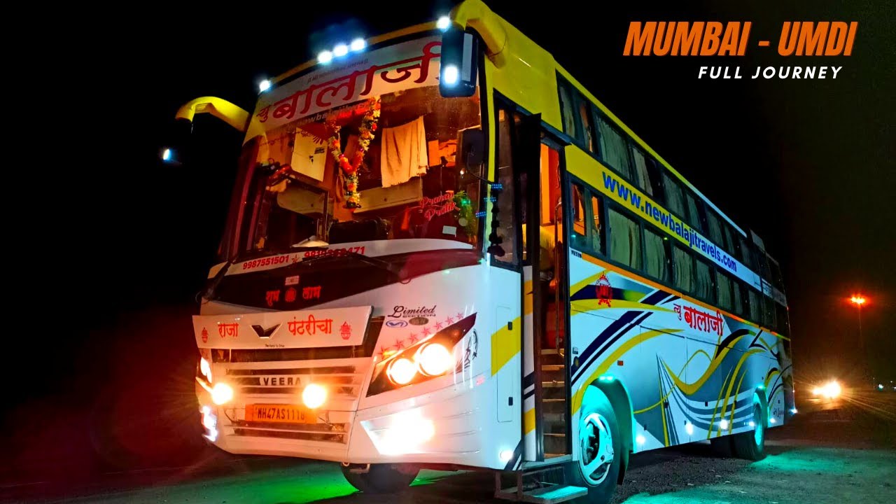 New Balaji Travels (मुंबई - उमदी) | AC sleeper | NH65 PUNE - SOLAPUR | CABIN RIDE