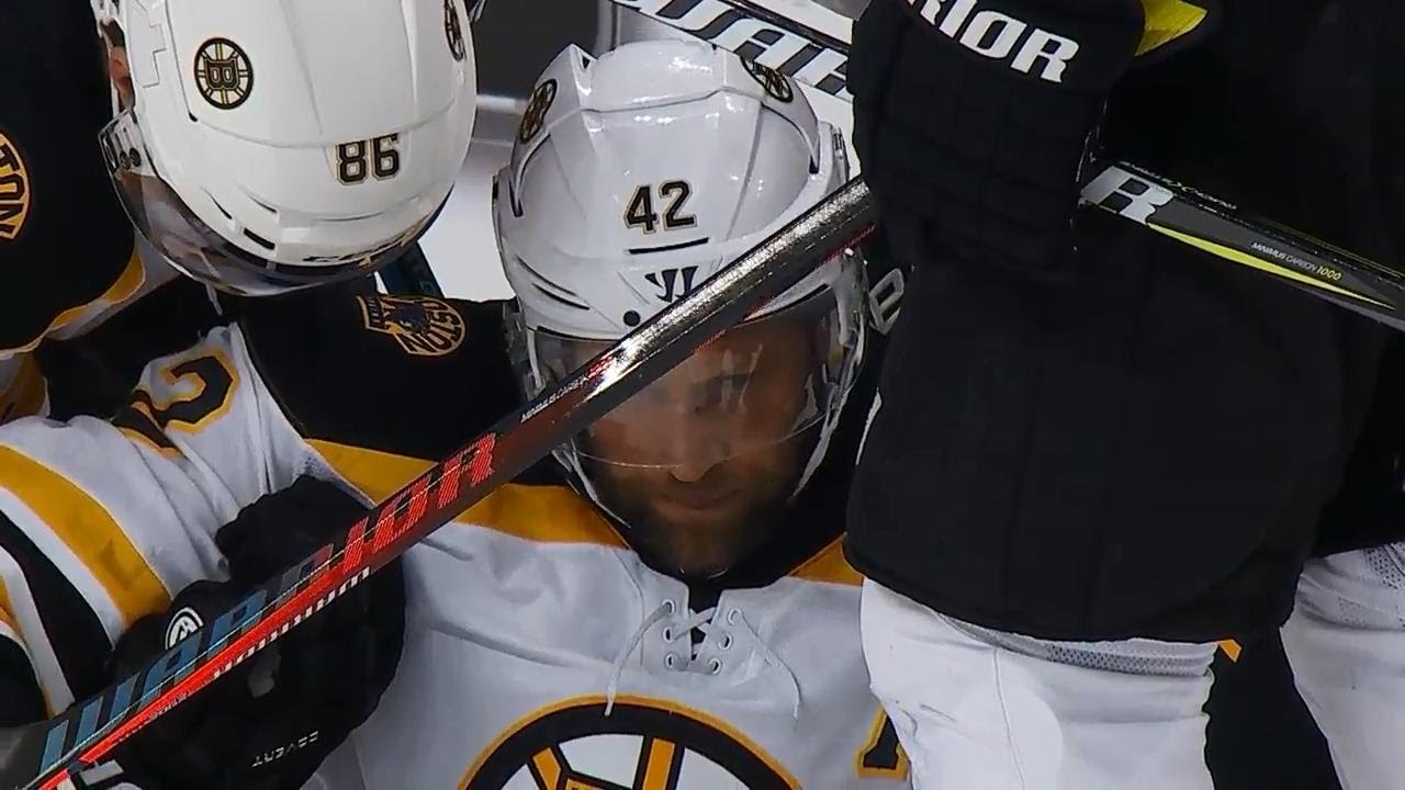 Backes takes massive hit from Miller and heads to dressing room