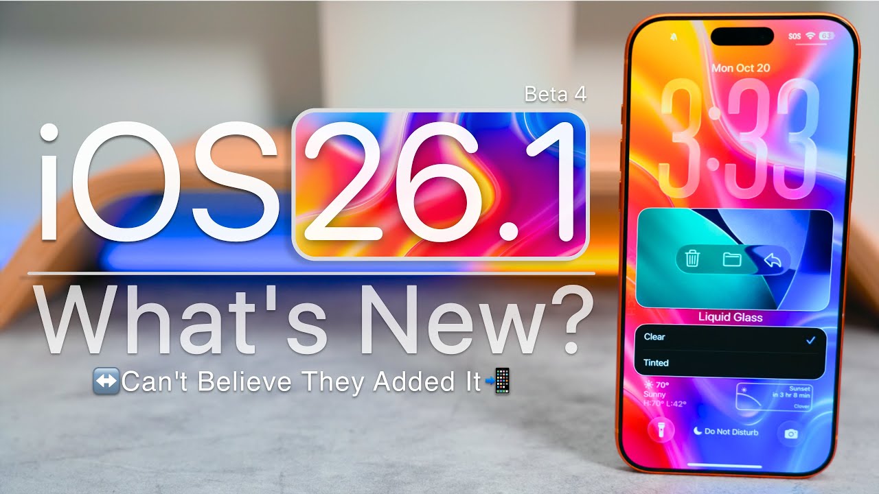 iOS 26.1 Beta 4 is Out! - What's New?