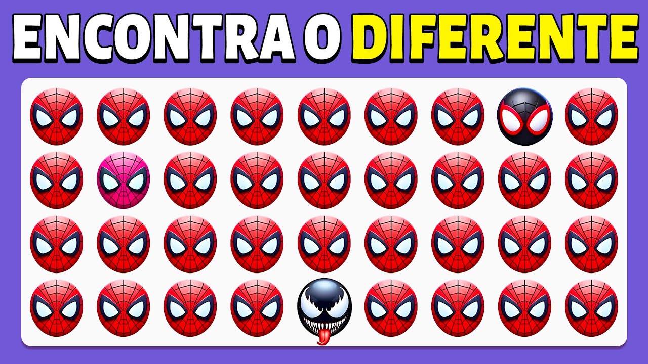 Encontre o Diferente - Edição Spider-Man | Jogo Marvel Spider-Man 2 🕷️🦸‍♂️🕸️ | Pato Quiz