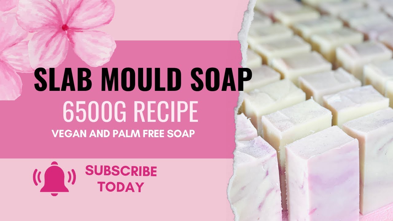 How i make my orchid soap in a 6500g slab mould - recipe included