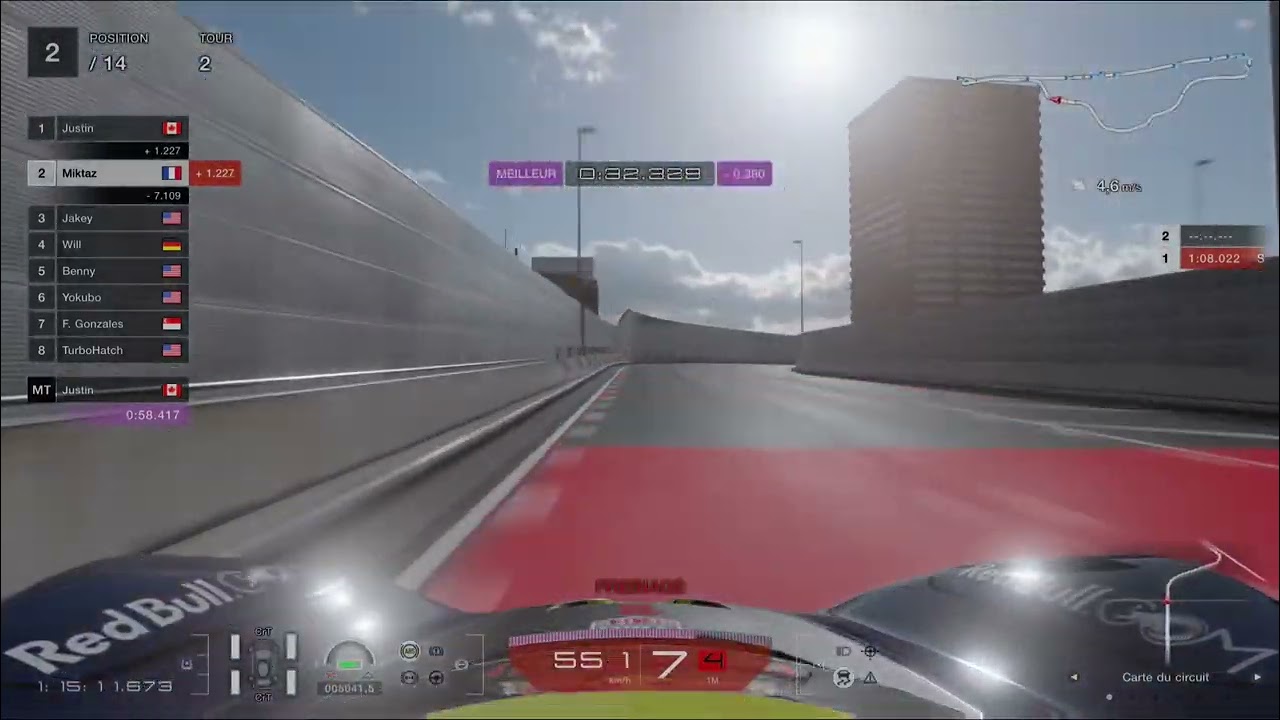 Tokyo Expressway x Tomahawk SRT fastest lap in 57,249 sec on Gran Turismo 7