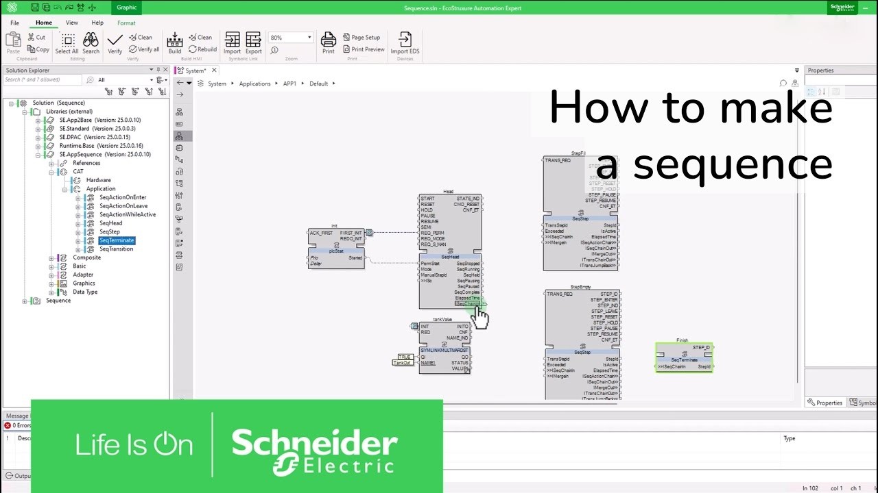 Как создать последовательность в EAE v25.0 | Schneider Electric