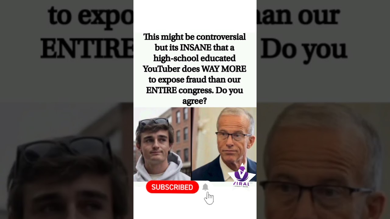 A YouTuber&rsquo;s fraud investigations raise questions about Congress&rsquo;s oversight. 🧐 #Fraud #Congress