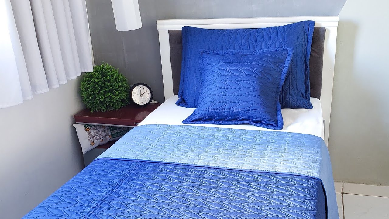 TUTORIAL do CONJUNTO DUPLA FACE PESEIRA e ALMOFADAS 50% POLIÉSTER e 50% ALGODÃO para CAMA SOLTEIRÃO