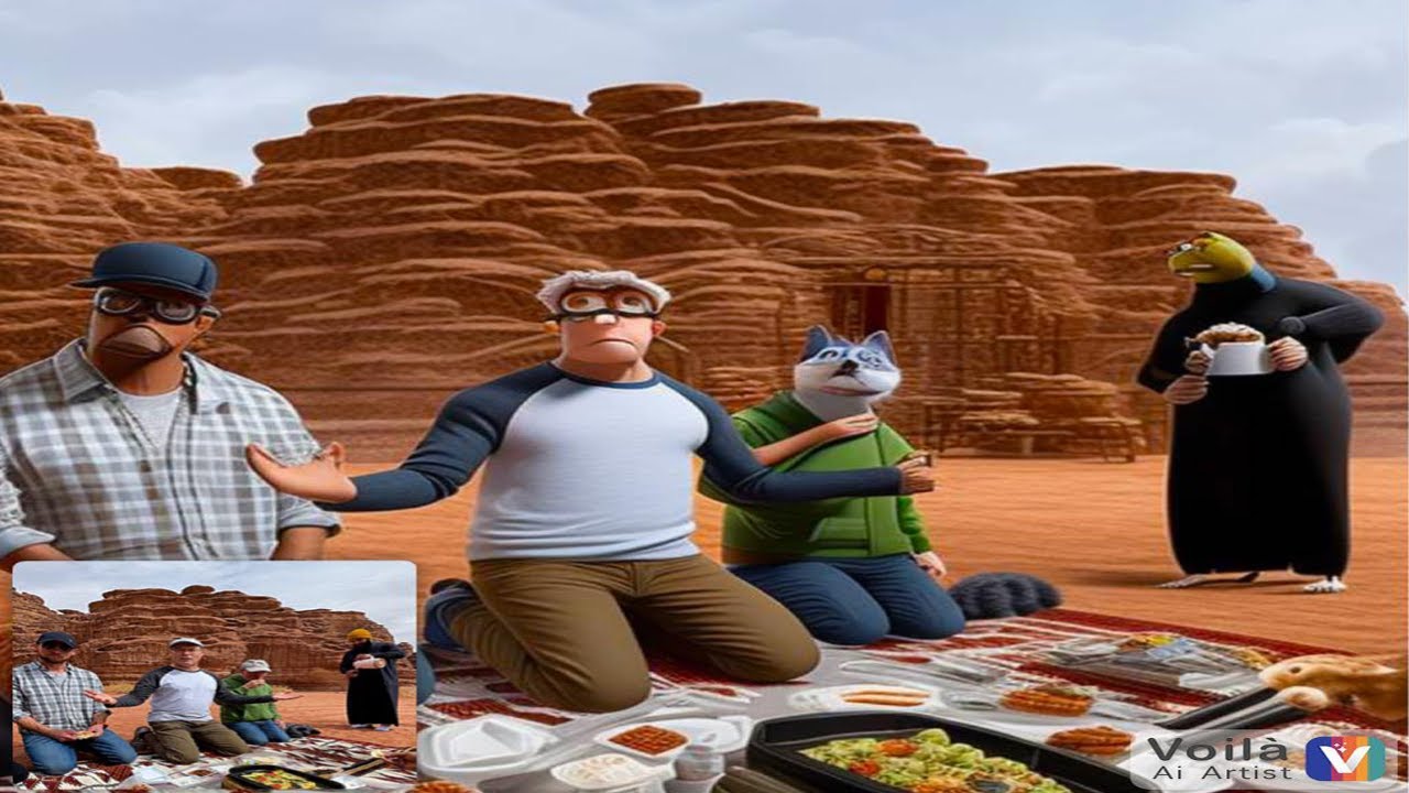 فلوق جميل 👍 مجموعة من الاجانب صادفناهم في صحراء نيوم ،،