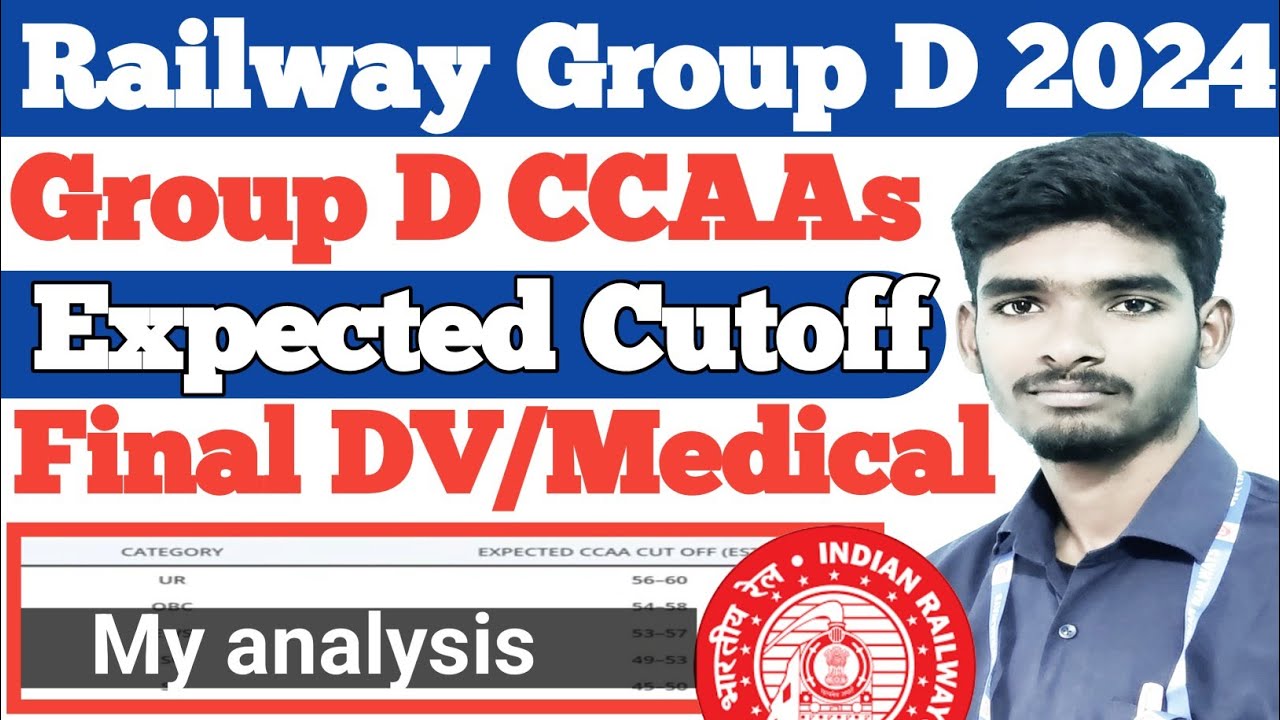 Railway Group D CCAA Expected Cutoff Marks, CCAA Scorecard, Group D CCAA DV & Medical #groupd #rrb