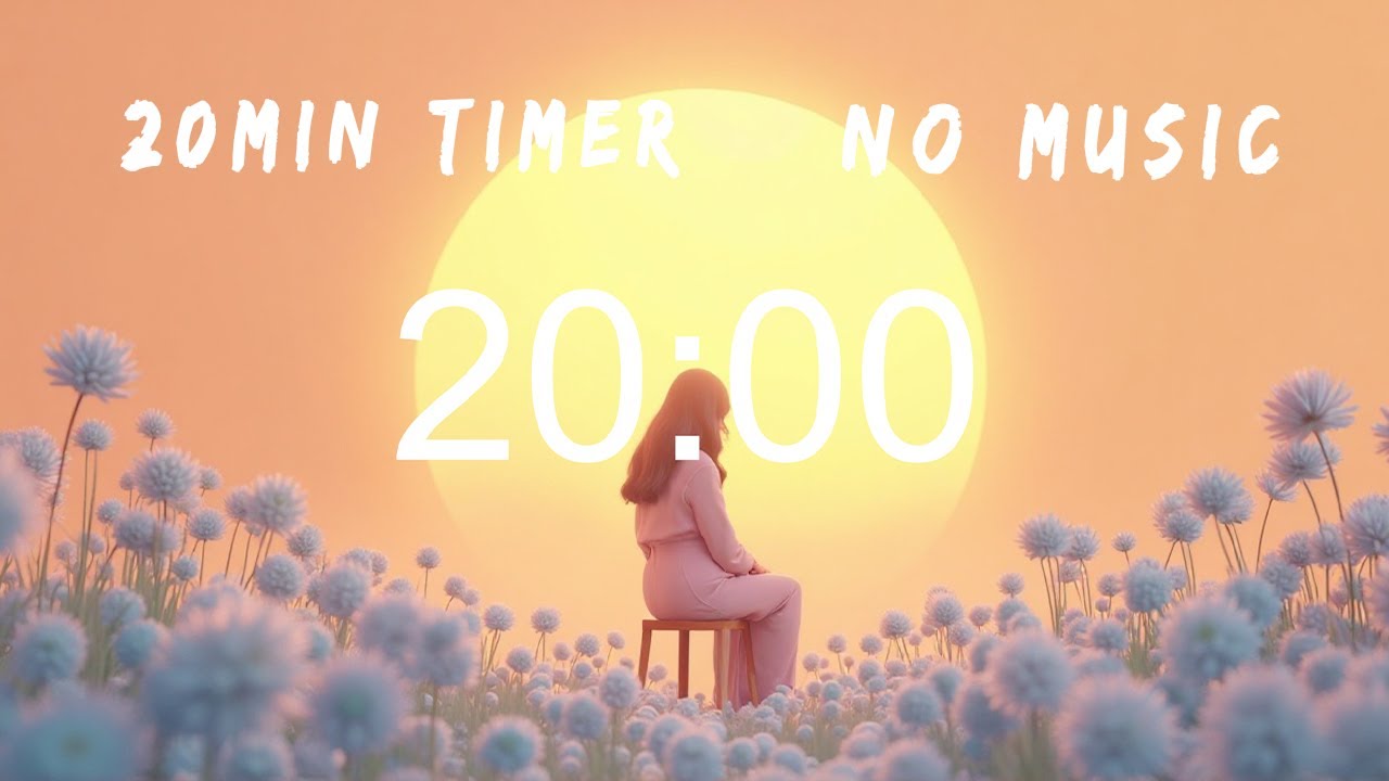 20 Minute Timer | Minimal Aesthetic | Study, Focus, Meditation, Yoga
