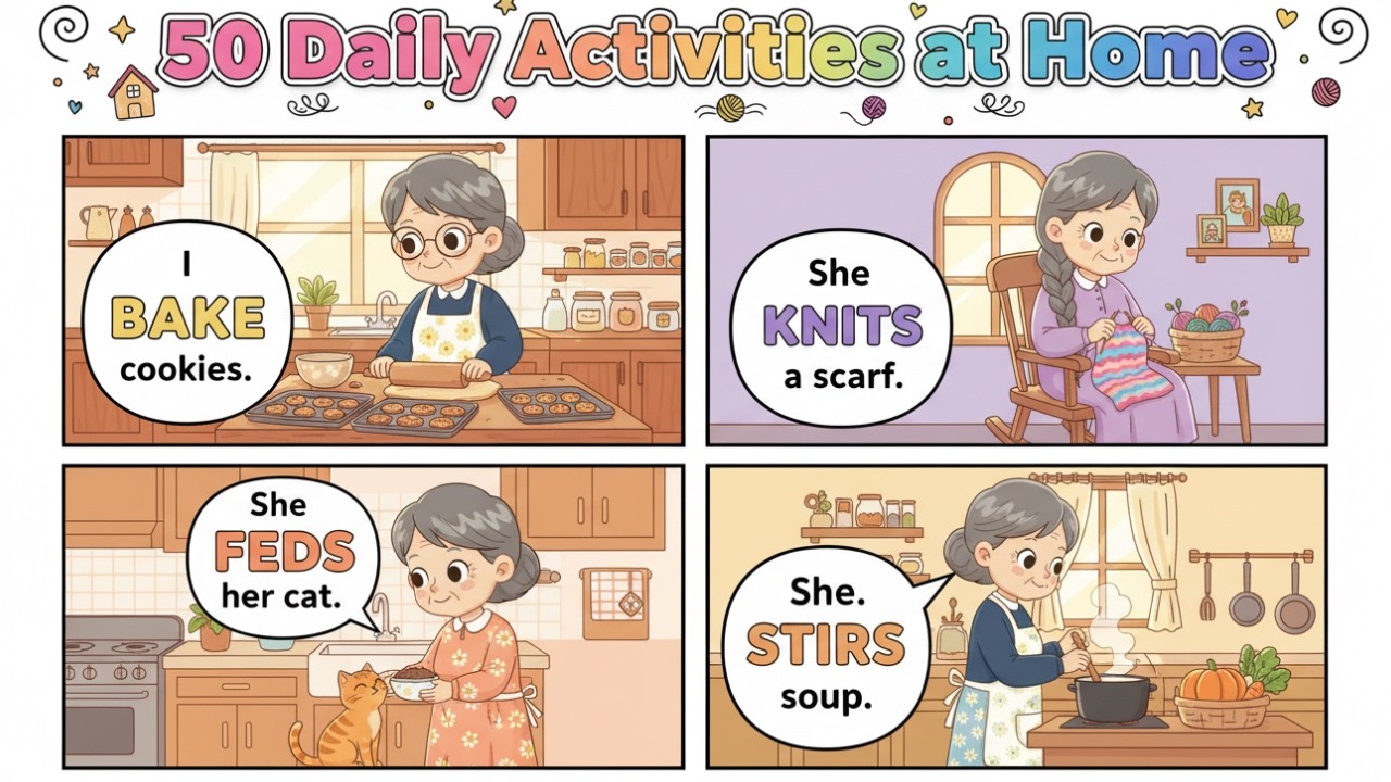 50 повседневных занятий дома | Распорядок дня бабушки!