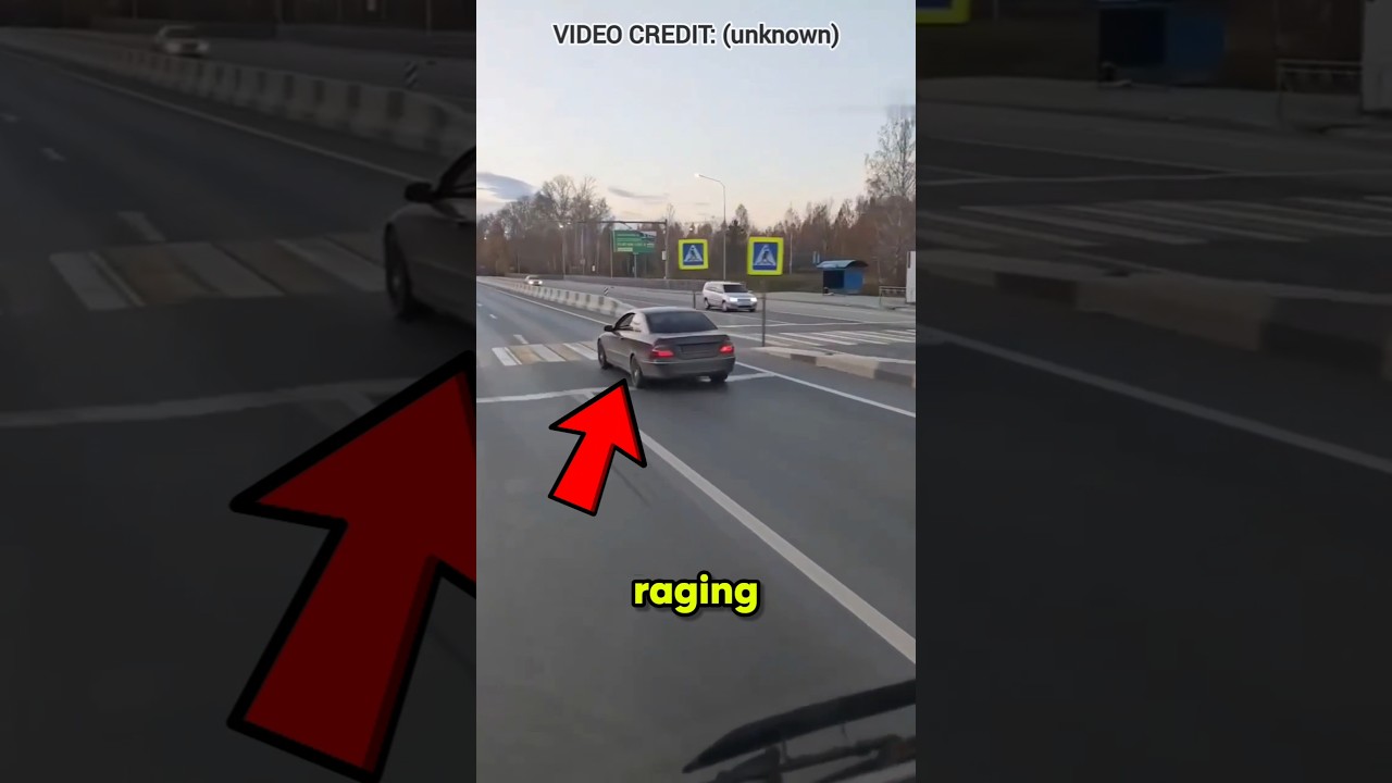 Moron Brake Checks A Semi Truck!