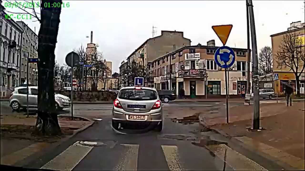 Siedlce. Przykładowa trasa egzaminacyjna. Trasa nr 1.