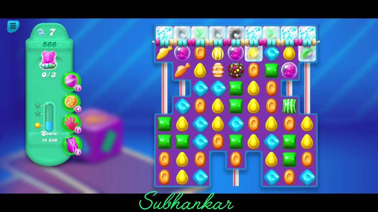 Candy Crush Soda Saga. Level 566.⭐⭐ Star.Level 566 Help.@Subhankar0002.
