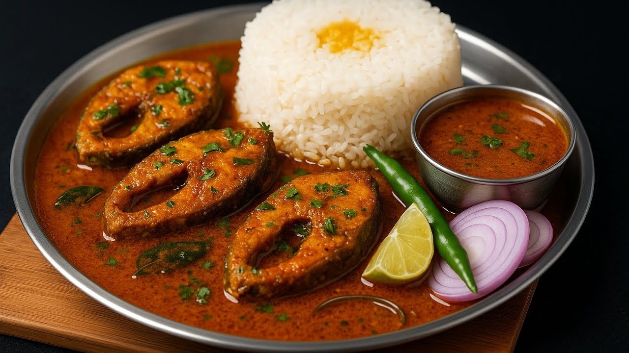 😋इस तरह बनाएँगे तो सरसों मसाला फिश करी का स्वाद ना भूल पाएँगे🤤#FishCurry#restaurantstylefishcurry