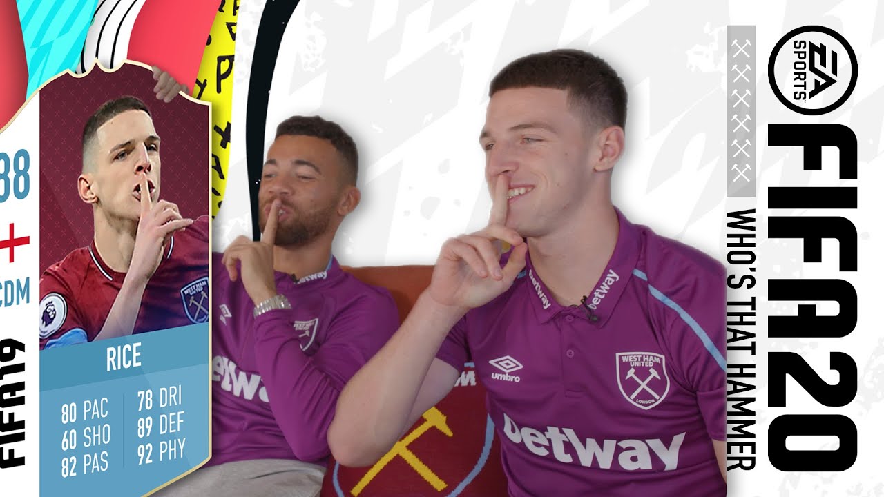 DECLAN RICE & RYAN FREDERICKS GUESS ICONIC WEST HAM FIFA CARDS | FIFA 20