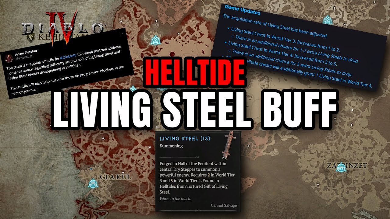 Get more Living Steel NOW! Easy Helltide farm - Diablo 4 Season 2