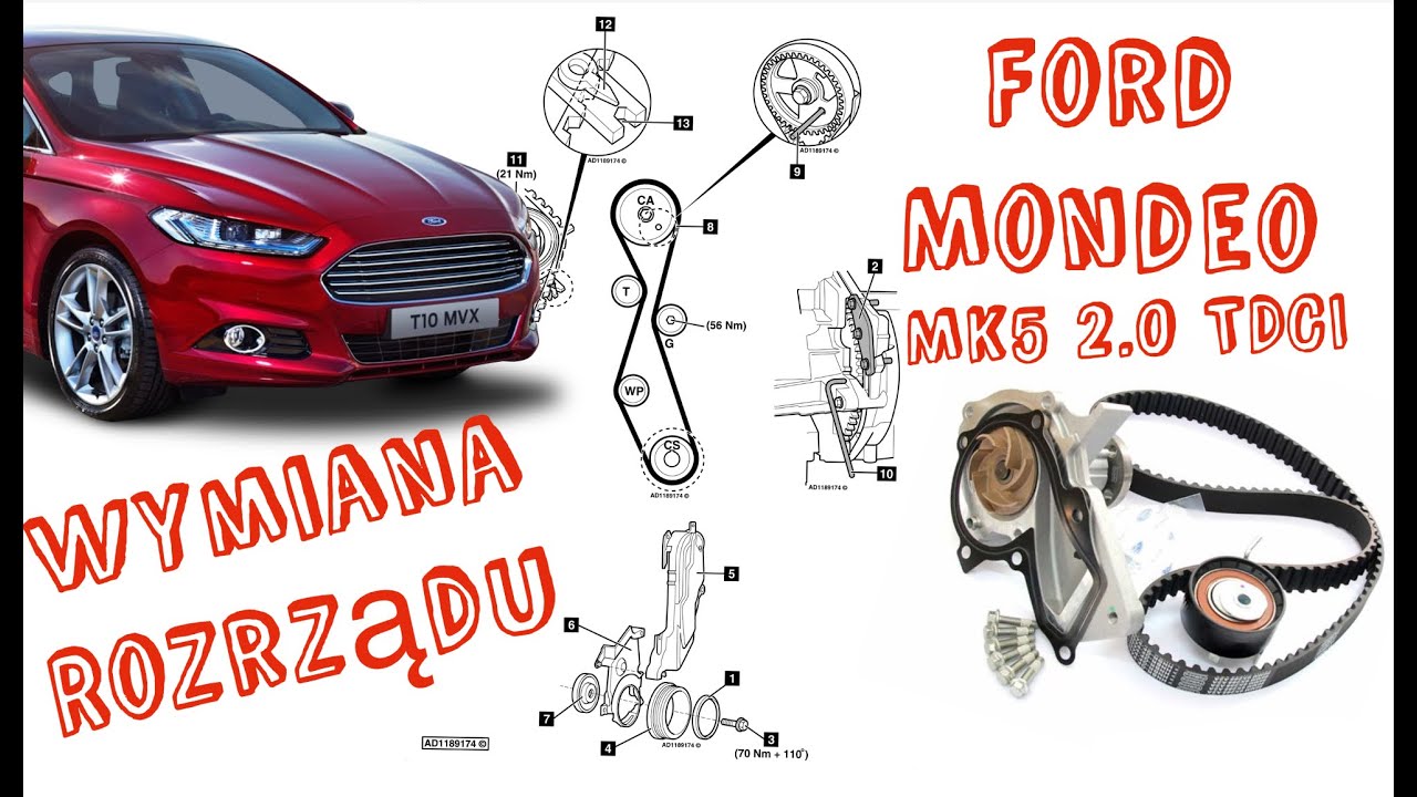 Wymiana Rozrządu - Ford Mondeo mk5, S-Max mk2 - 2.0 tdci - DW10FC T7CE