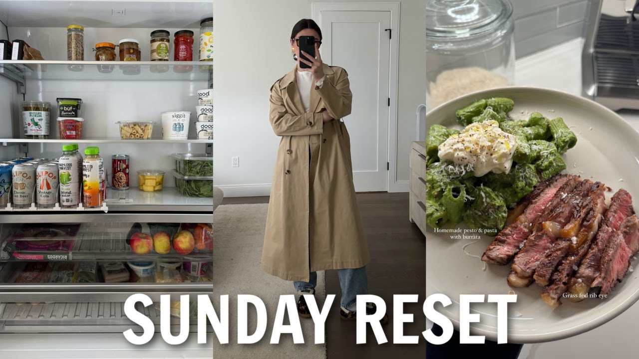 VLOG: sunday at home, homemade banana muffins, pesto pasta recipe & more!