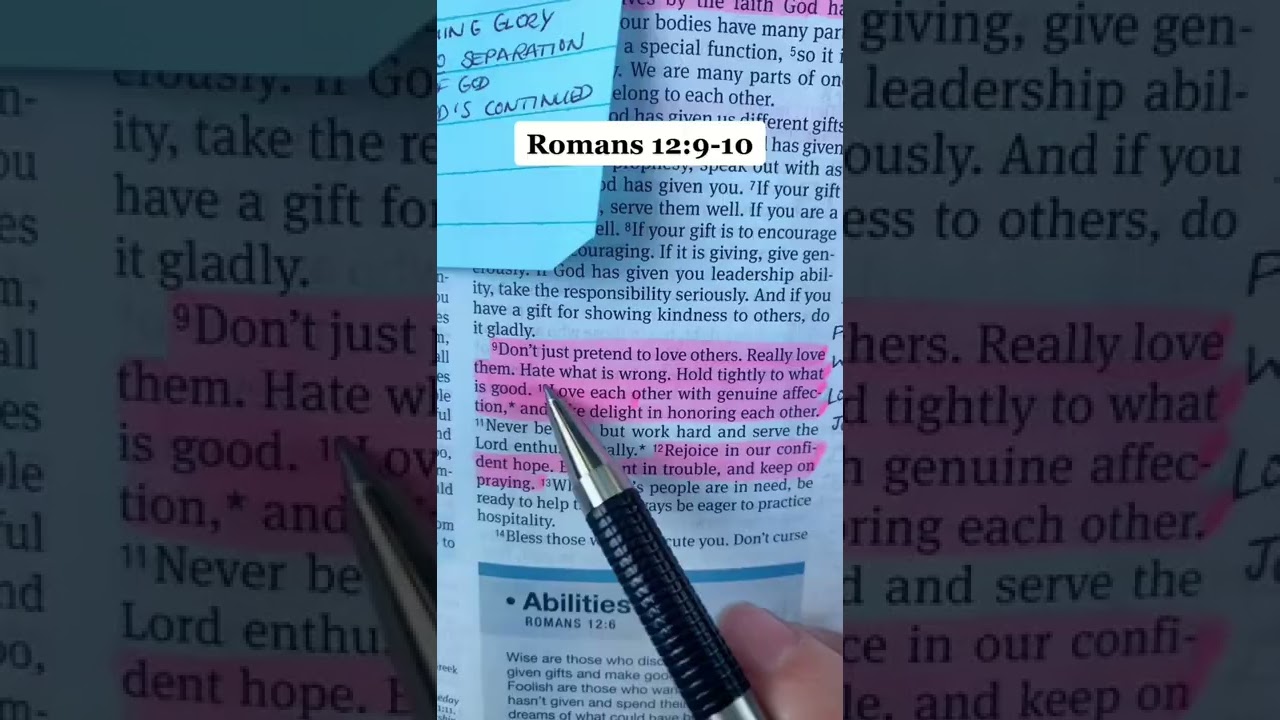 Read the Bible Romans 12:9-10
