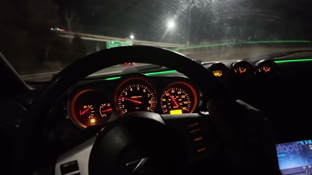 Straight Piped 350z Late Night Drive POV 
