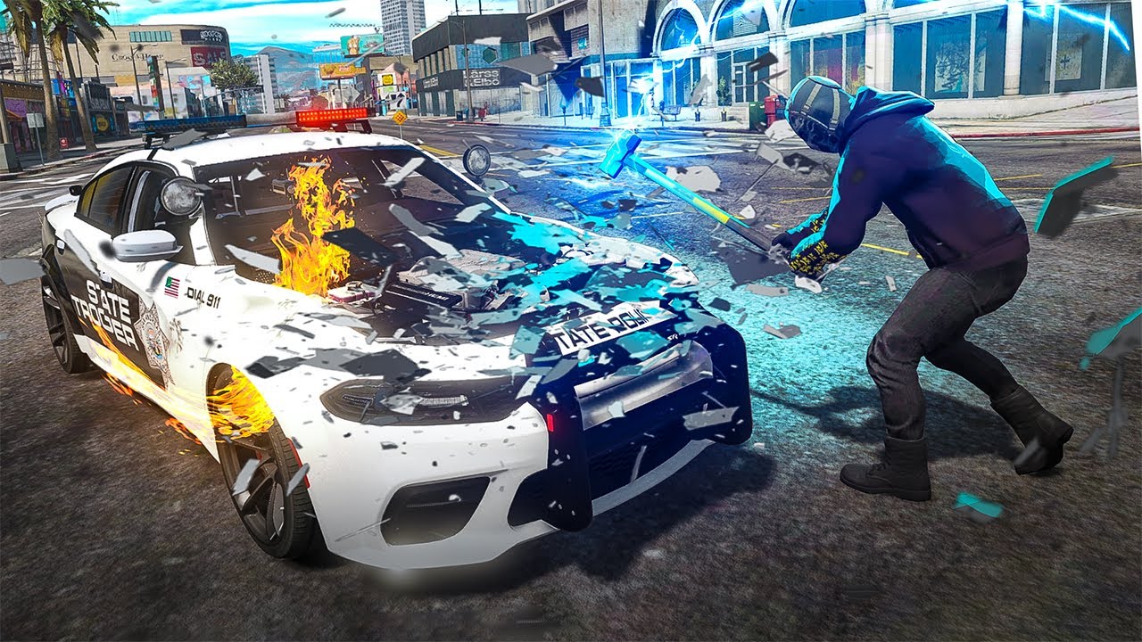 Раздражаем полицейских взрывчаткой в ​​GTA 5 RP