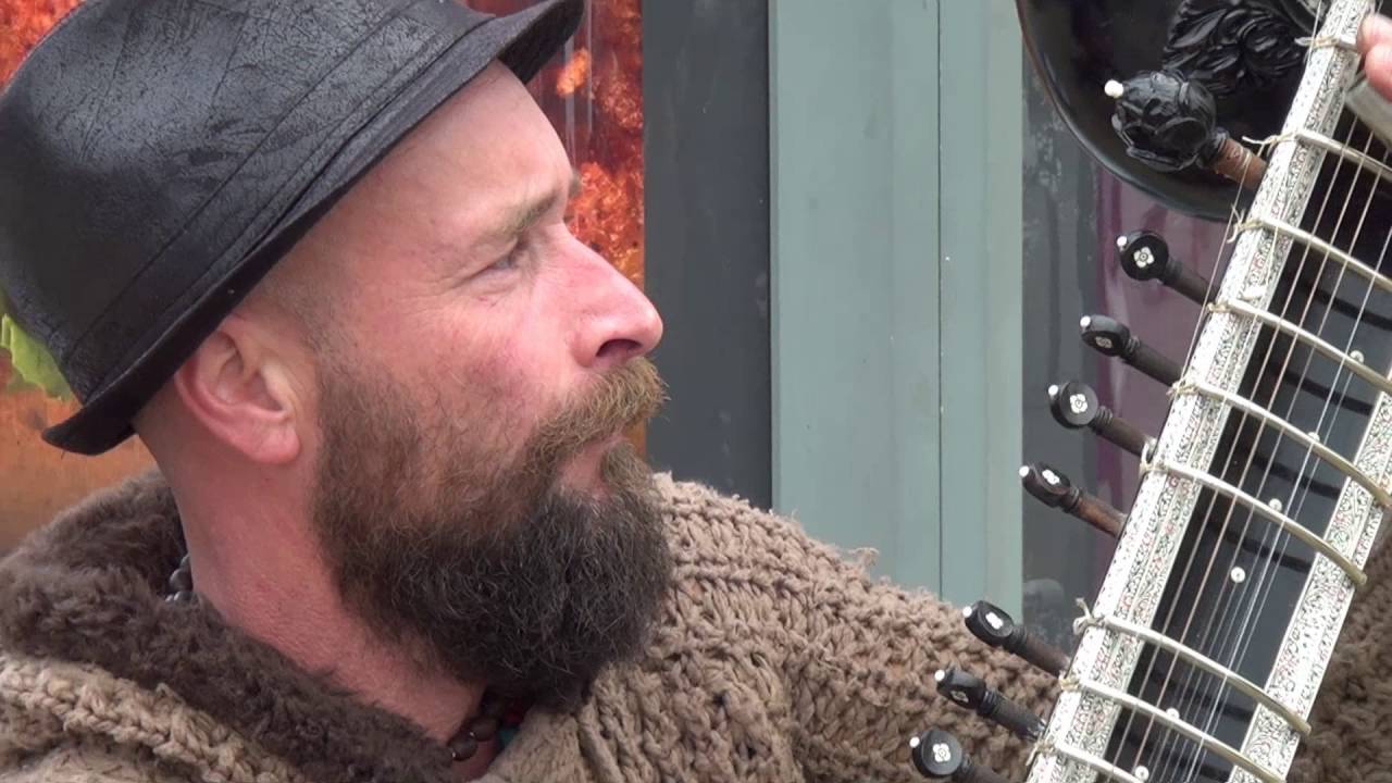 Busker And His Falcon. Plymouth City Center. 19th October 2016