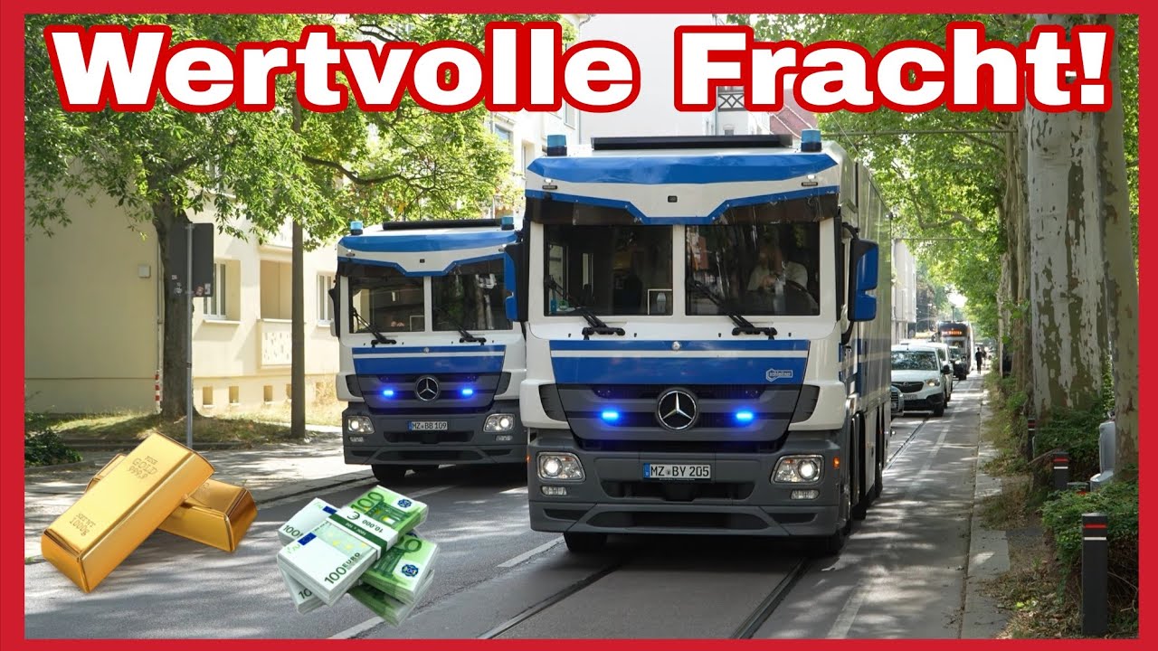 ⚠️Zwei WERTTRANSPORTER mit Begleitung💰💶BUNDESBANK Leipzig🚓Einsatzfahrt in gepanzerten Fahrzeugen⚠️